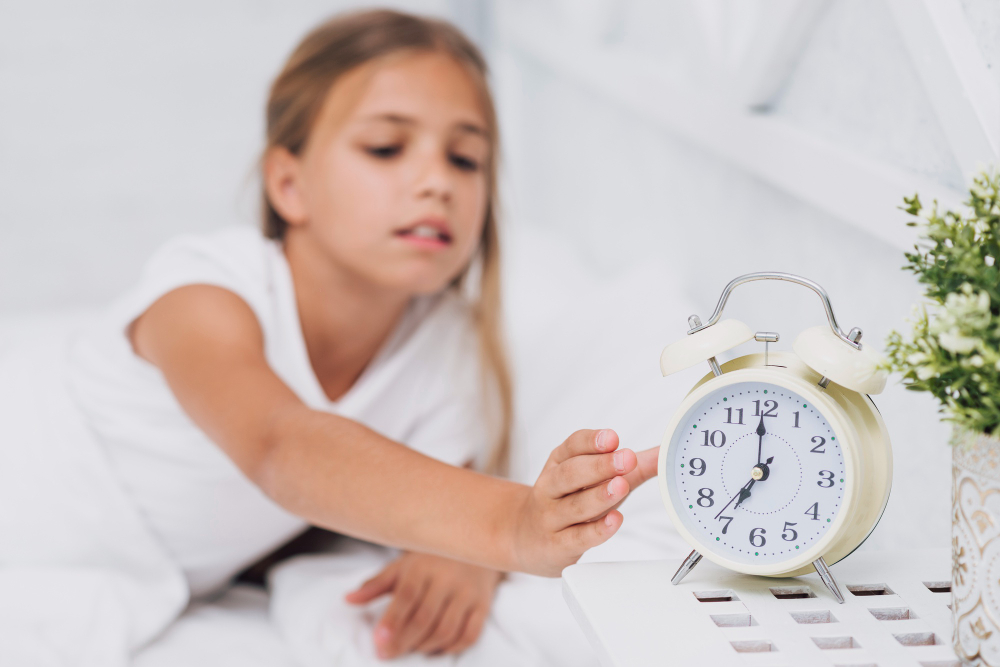 Réveil Silencieux Pédagogique Pour Enfants – Cadran Coloré – Veilleuse – Piles AA – Vert