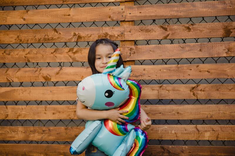 une licorne gonflable
